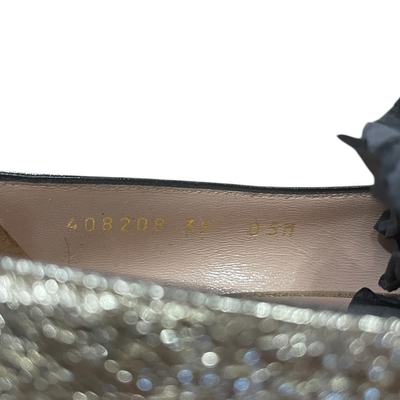 Gucci Marmont GG Logo Golden Fringe Block Mid Heel Kiltie Loafers Pumps - Picture 6 of 15